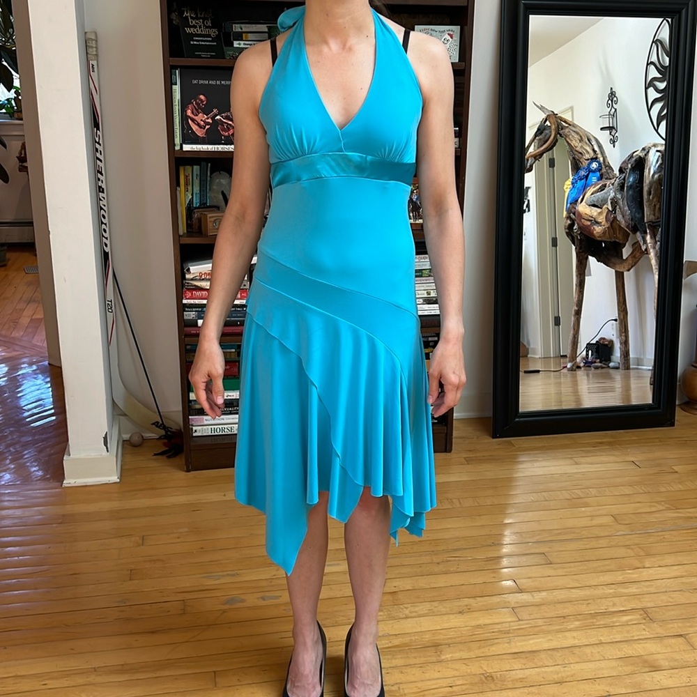 Blue teal dress